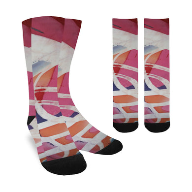Abstract Circles Trouser Socks (For Men)