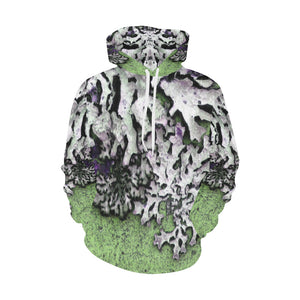 Moss Green All Over Print Hoodie for Men/Large Size (USA Size) (Model H13)