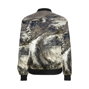 Aerial Ground All Over Print Bomber Jacket for Women (Model H36)