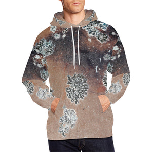 Patches of Moss Peach All Over Print Hoodie for Men/Large Size (USA Size) (Model H13)