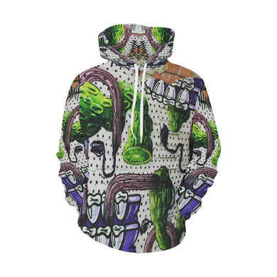 Complex Graffiti All Over Print Hoodie for Women (USA Size) (Model H13)