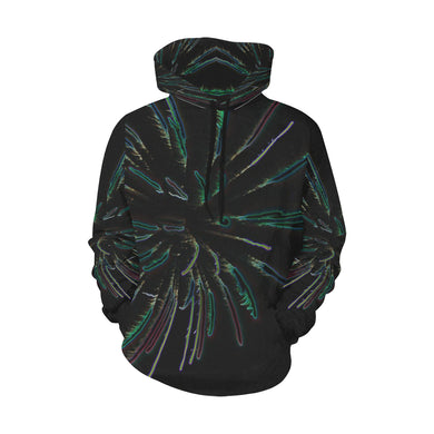 Fireworks Burst Glowing All Over Print Hoodie for Women (USA Size) (Model H13)