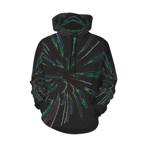 Fireworks Burst Glowing All Over Print Hoodie for Women (USA Size) (Model H13)