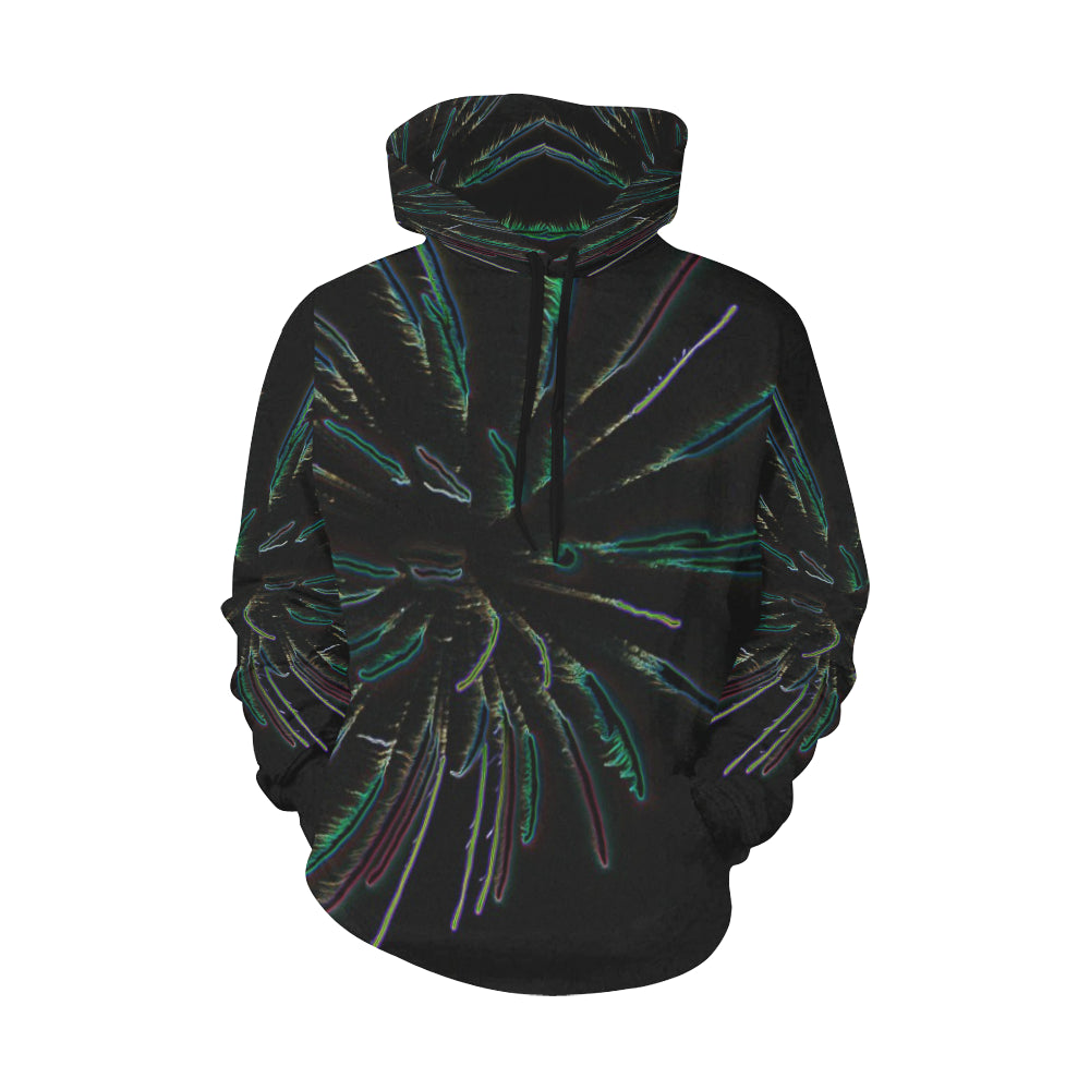 Fireworks Burst Glowing All Over Print Hoodie for Women (USA Size) (Model H13)