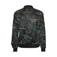 Load image into Gallery viewer, Painted Skulls Glowing All Over Print Bomber Jacket for Women (Model H36)