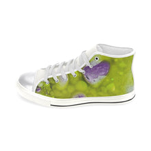 Load image into Gallery viewer, Puddle of Love Green Women&#39;s Classic High Top Canvas Shoes (Model 017)