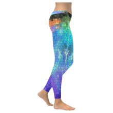 Load image into Gallery viewer, Splash of Color Reverse Mosaic Low Rise Leggings (Invisible Stitch) (Model L05)