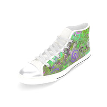 Load image into Gallery viewer, Graffiti Abstract Green Women&#39;s Classic High Top Canvas Shoes (Model 017)