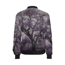 Load image into Gallery viewer, Spooky Tree Purple All Over Print Bomber Jacket for Women (Model H36)