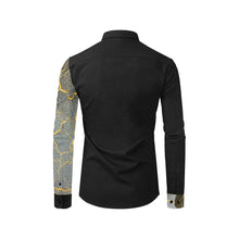 Load image into Gallery viewer, Crackling Yellow Men&#39;s All Over Print Casual Dress Shirt (Model T61)