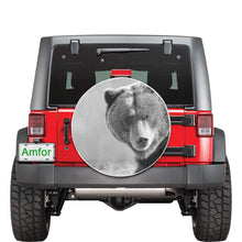 Load image into Gallery viewer, Big Bear Black and White 30 Inch Spare Tire Cover