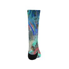 Load image into Gallery viewer, Graffiti Abstract Aqua Trouser Socks (For Men)