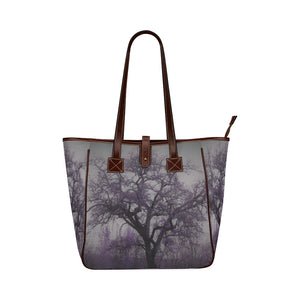 Spooky Tree Purple Classic Tote Bag (Model 1644)