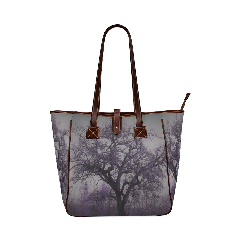 Spooky Tree Purple Classic Tote Bag (Model 1644)