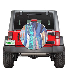 Load image into Gallery viewer, Surfboards Blue 30 Inch Spare Tire Cover