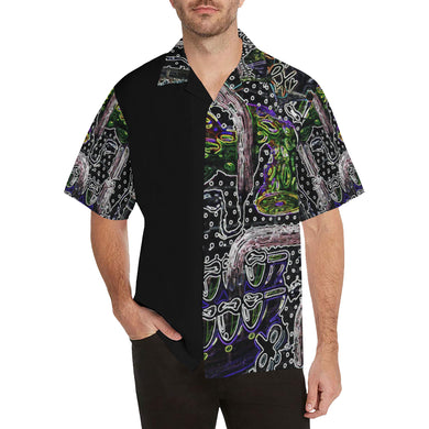 Complex Graffiti Glowing Hawaiian Shirt (Model T58)