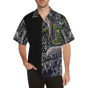 Complex Graffiti Glowing Hawaiian Shirt (Model T58)