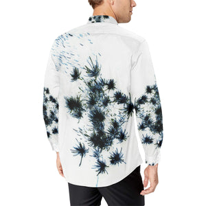 Fireworks Flower Negative Men's All Over Print Casual Dress Shirt (Model T61)