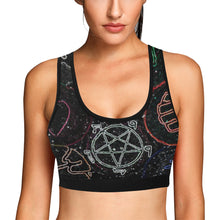 Load image into Gallery viewer, Dante&#39;s Inferno Glowing Women&#39;s All Over Print Sports Bra (Model T52)