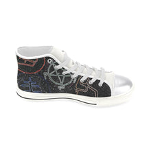 Load image into Gallery viewer, Dante&#39;s Inferno Glowing Women&#39;s Classic High Top Canvas Shoes (Model 017)
