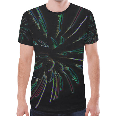 Fireworks Burst Glowing New All Over Print T-shirt for Men (Model T45)