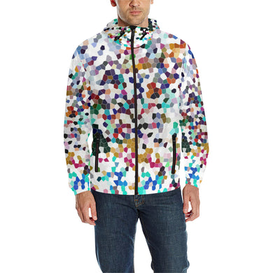 Holiday Paisley Negative All Over Print Quilted Windbreaker for Men (Model H35)