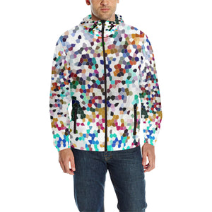 Holiday Paisley Negative All Over Print Quilted Windbreaker for Men (Model H35)