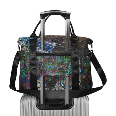 Dark Paisley Large Capacity Duffle Bag (Model 1715)