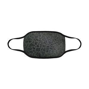 Crackle Black Mouth Mask in One Piece (2 Filters Included) (Model M02)
