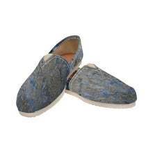 Load image into Gallery viewer, Marbled Abstract Blue Unisex Classic Canvas Slip-On (Model 1206)