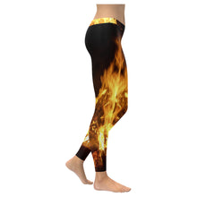 Load image into Gallery viewer, Feathery Flames Low Rise Leggings (Invisible Stitch) (Model L05)