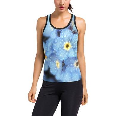 Forget Me Not Flower Women's Racerback Tank Top (Model T60)