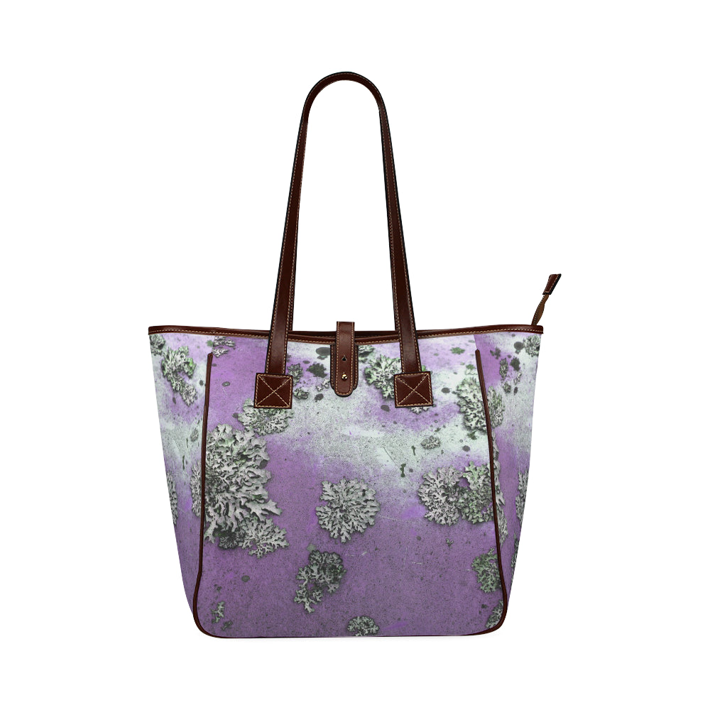 Patches of Moss Purple Classic Tote Bag (Model 1644)