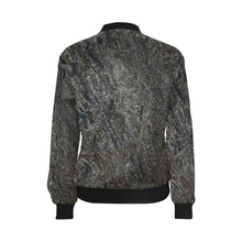 Load image into Gallery viewer, Marbled Abstract Glowing All Over Print Bomber Jacket for Women (Model H36)