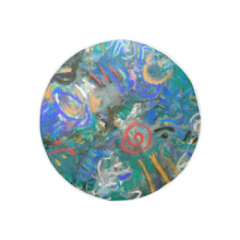 Load image into Gallery viewer, Graffiti Abstract Blue 30 Inch Spare Tire Cover