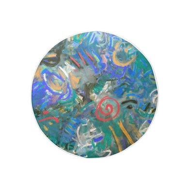 Graffiti Abstract Blue 30 Inch Spare Tire Cover