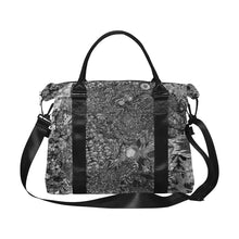 Load image into Gallery viewer, Paisley Matters Black and White Large Capacity Duffle Bag (Model 1715)
