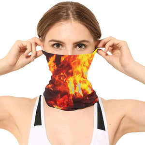 Feathery Flames Red Multifunctional Headwear