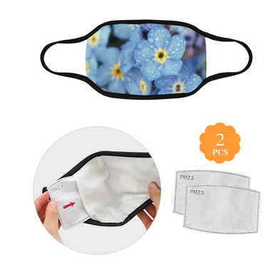 Forget Me Not Flower Mouth Mask (2 Filters Included)
