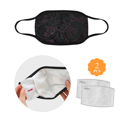 Rose Bouquet Glowing Mouth Mask in One Piece (2 Filters Included) (Model M02)