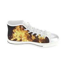 Load image into Gallery viewer, Feathery Flames Women&#39;s Classic High Top Canvas Shoes (Model 017)
