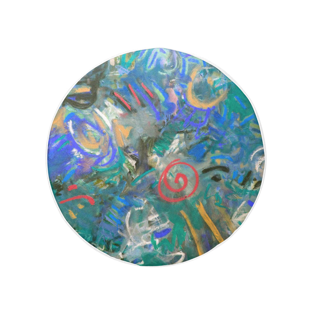 Graffiti Abstract Blue 32 Inch Spare Tire Cover