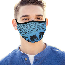 Load image into Gallery viewer, Crackle Art Blue Mouth Mask (Pack of 3)
