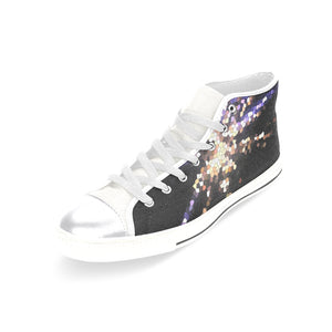 Fireworks Star Mosaic Women's Classic High Top Canvas Shoes (Model 017)