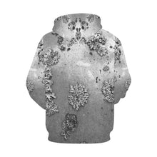 Load image into Gallery viewer, Patches of Moss Black and White All Over Print Hoodie for Men/Large Size (USA Size) (Model H13)