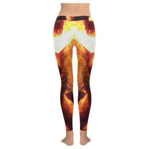 Sea of Flames Low Rise Leggings (Invisible Stitch) (Model L05)