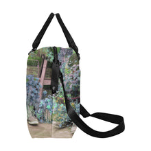 Load image into Gallery viewer, Blooming Boots Flower Blue Large Capacity Duffle Bag (Model 1715)