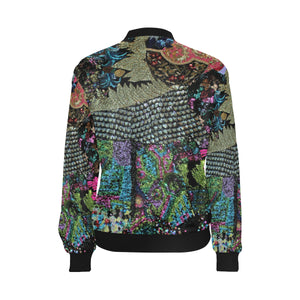 Paisley Power All Over Print Bomber Jacket for Women (Model H36)