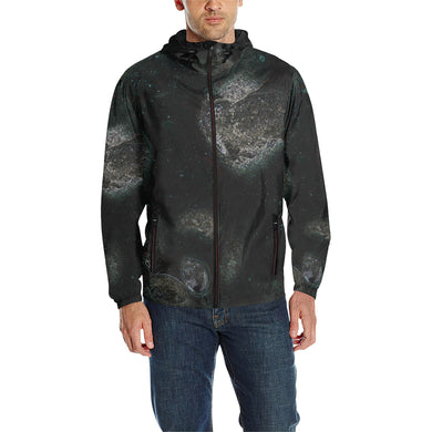 Puddle of Love Glowing All Over Print Quilted Windbreaker for Men (Model H35)