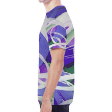 Load image into Gallery viewer, Abstract Circles Purple New All Over Print T-shirt for Men (Model T45)